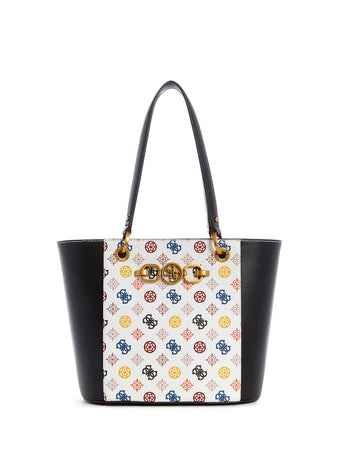 White Multi Noelle Small Elite Tote Bag