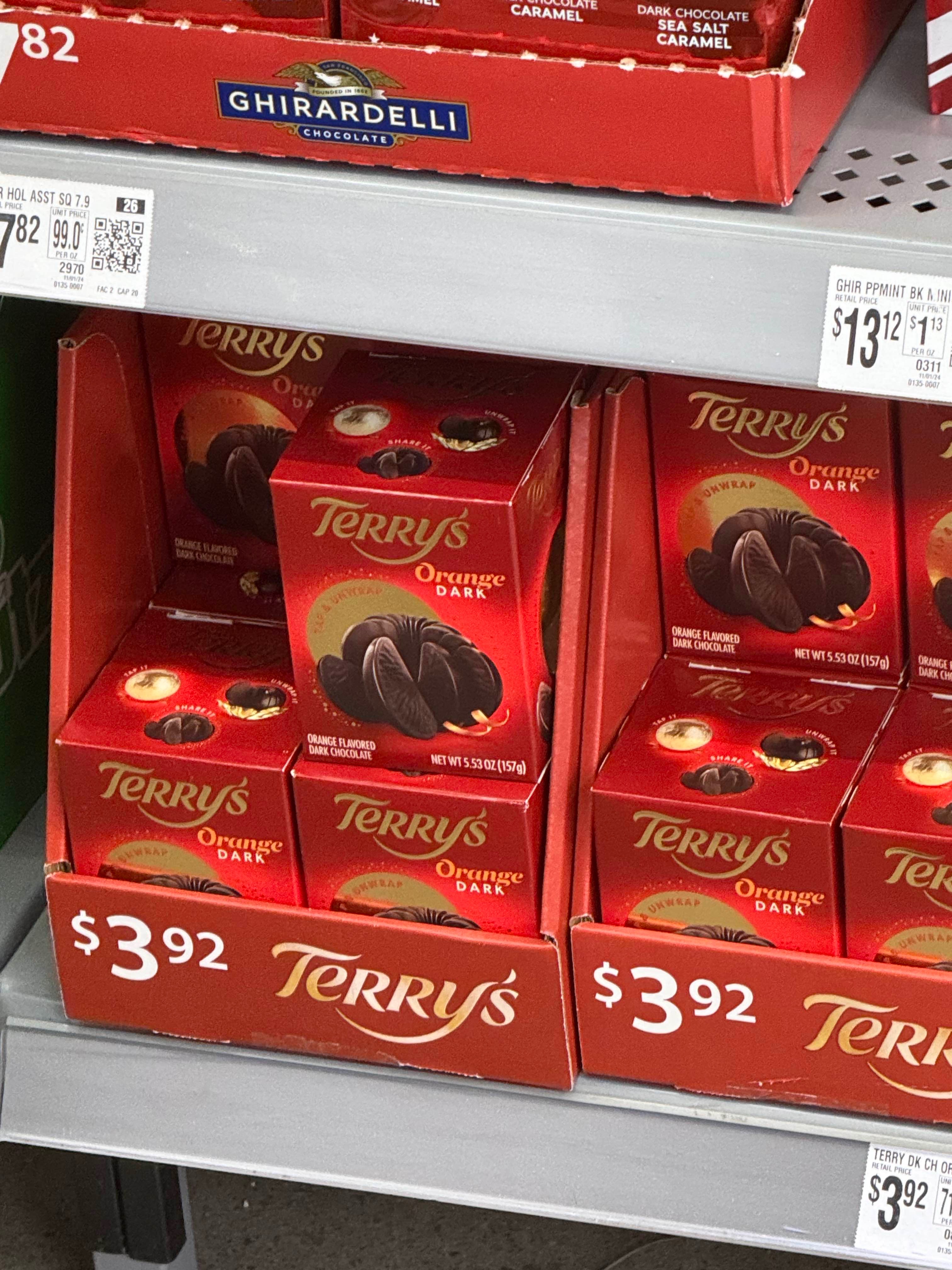 Terry's Chocolate Orange, Dark Chocolate with Natural Orange Flavor. 5.53oz Box