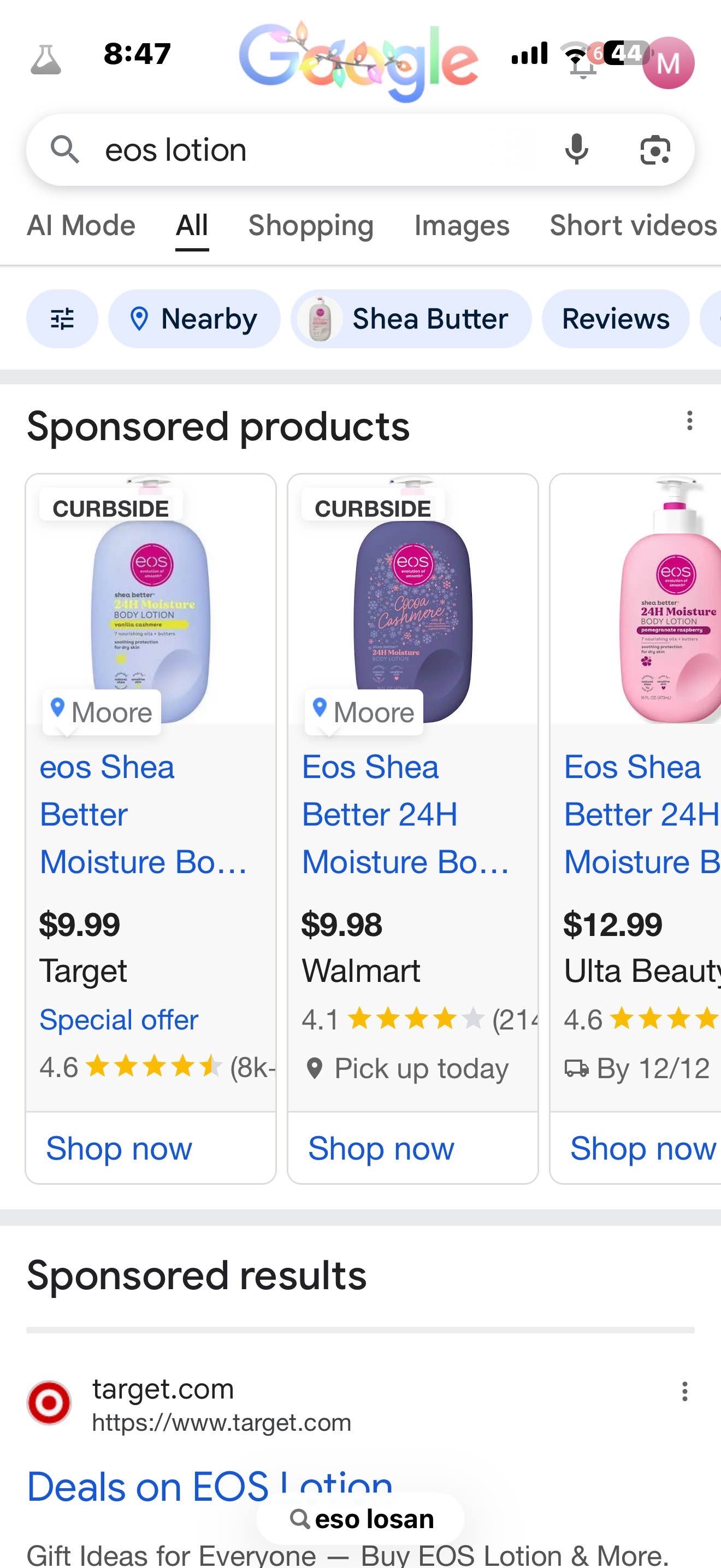 eos lotion. pick your favorite smell