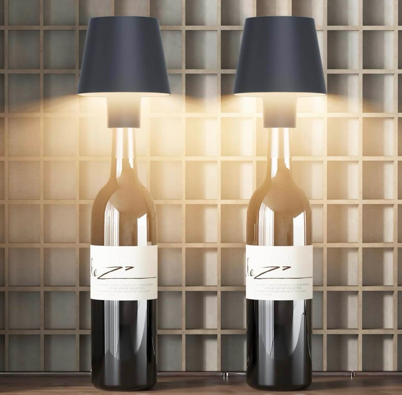 Aipsun Pack of 2 LED Dimmable Battery Bottle Lamp