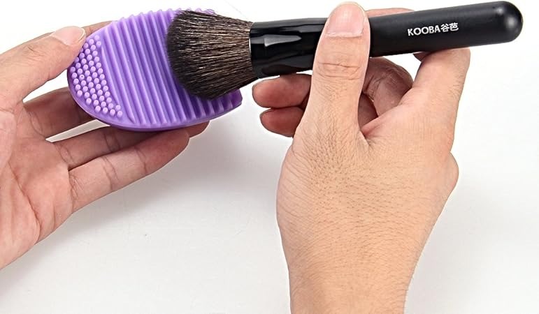 FACILLA® Makeup Brush Cleaning Cleaner Finger Glove Massage Tool Silicone Purple : Amazon.de: Health & Personal Care