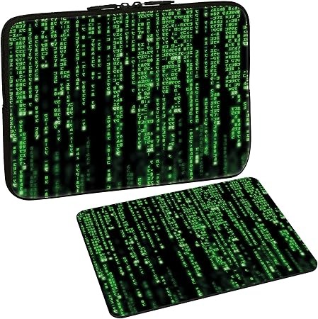 PEDEA Design Laptop Case Sleeve for up to 13.3 inch with mouse pad, Matrix