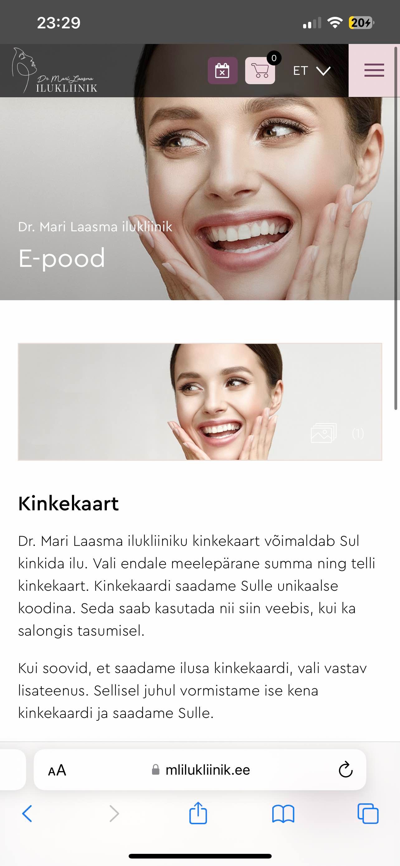 E-pood | Dr. Mari Laasma Ilukliinik