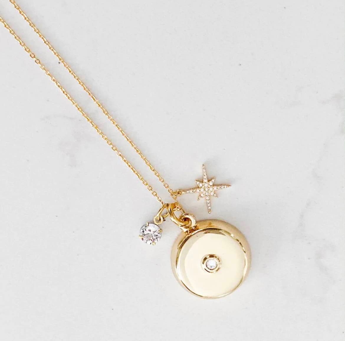 Star Burst Charm Necklace with Crystal Pendant - This Necklace Could Save Your Life™
