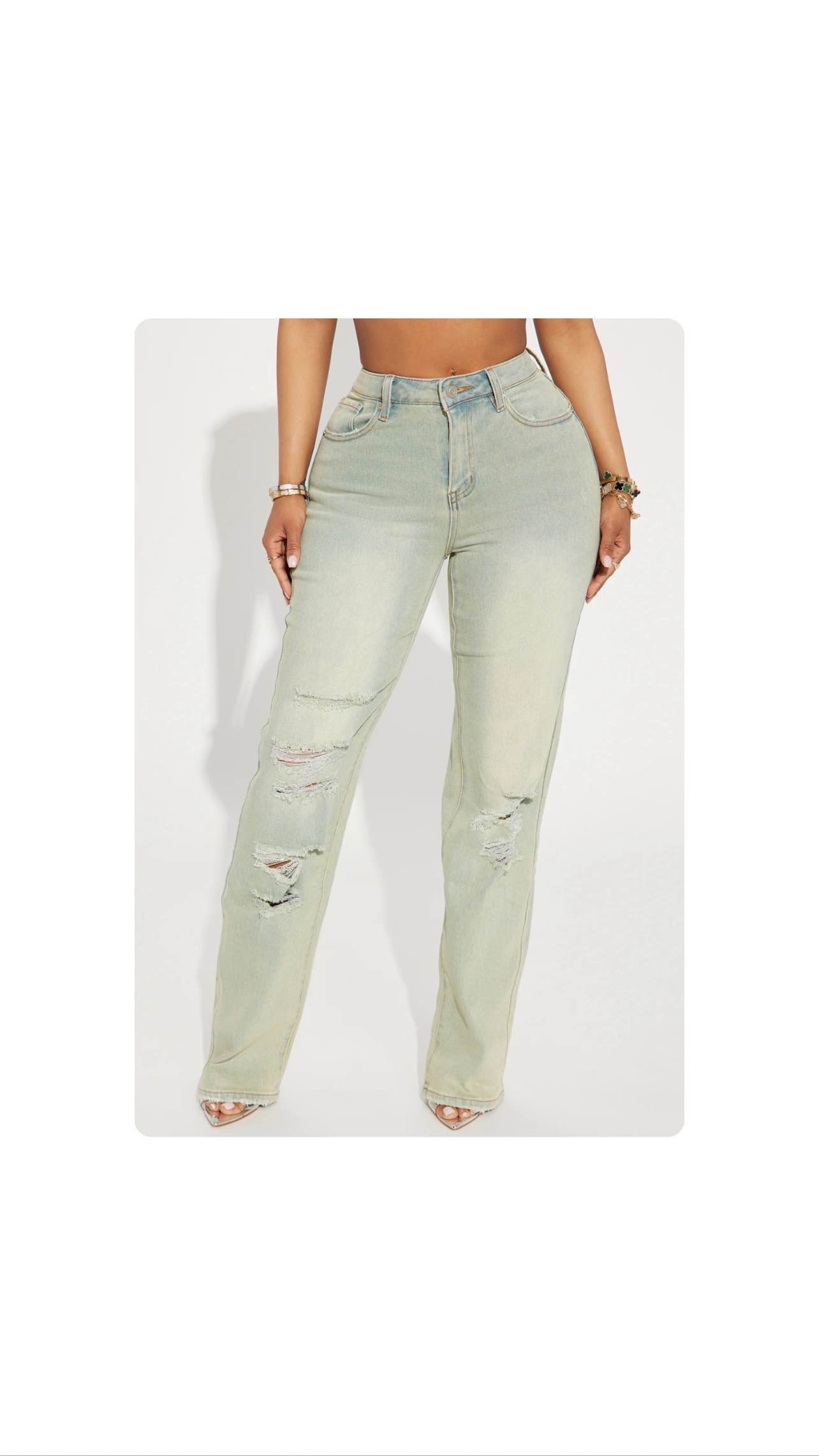 Fashion Nova Off Topic Tinted Baggy Straight Leg Jeans - Vintage Wash