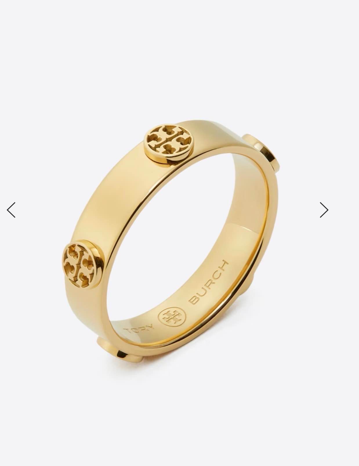Tory Burch Icone Ring (Size 8) Gold