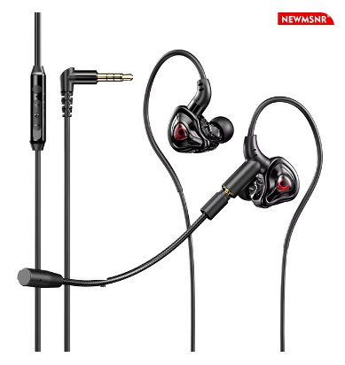 Fones de ouvido com microfone duplo, fones de ouvido estéreo hifi, fone de ouvido esportivo, microfone hd handfree para samsung, tipo c, 3,5mm