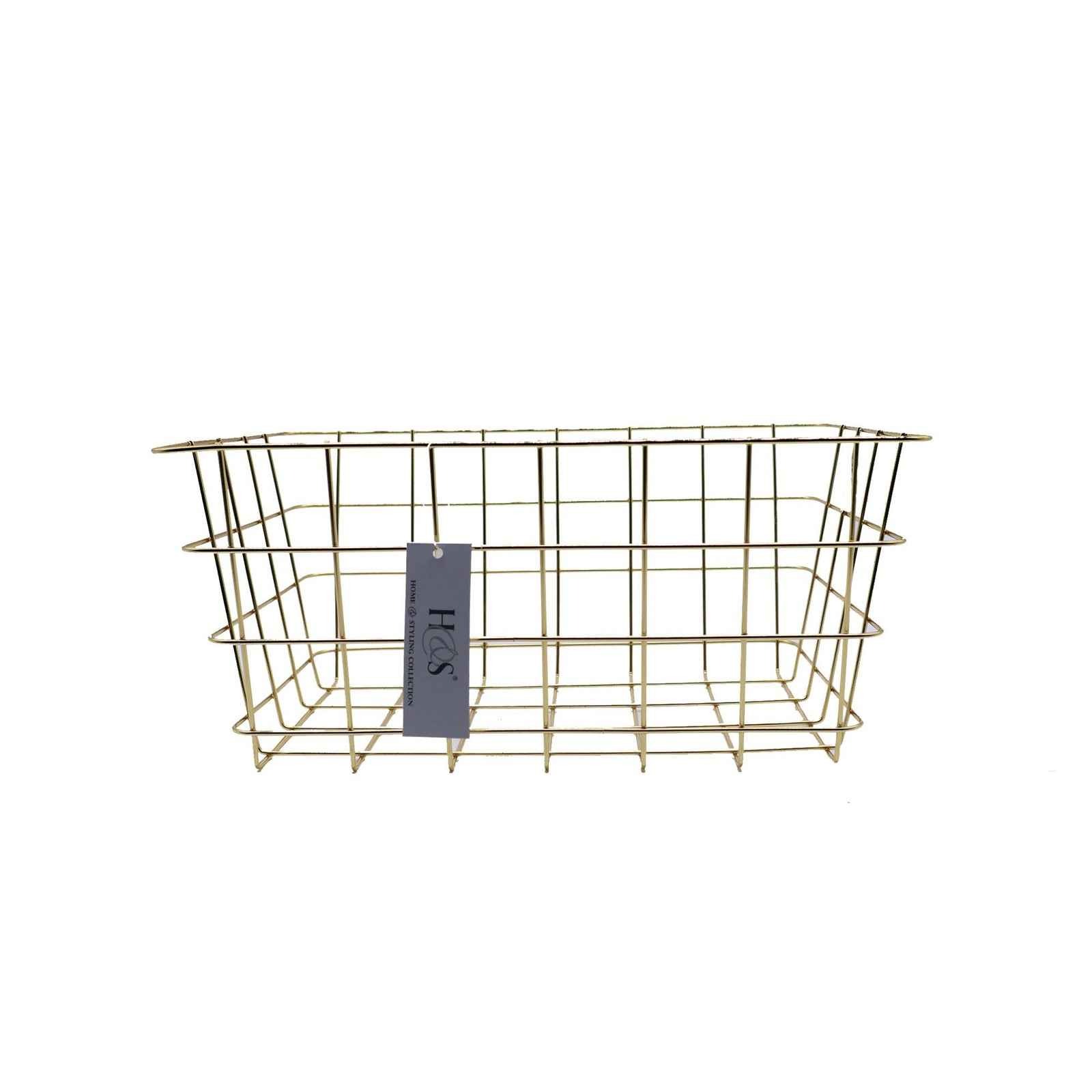 Wire Fruit Basket Gold 240x185x145mm 13119