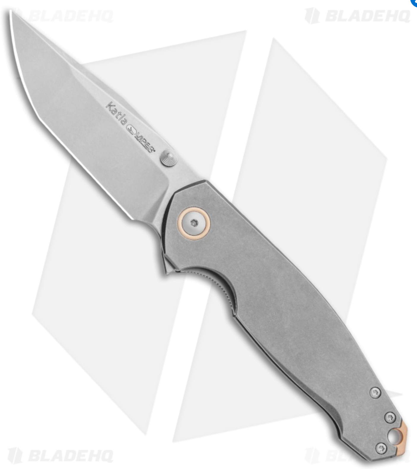 Viper Knives Vox Katla Liner Lock Knife Titanium (3" Stonewash) V5982TI