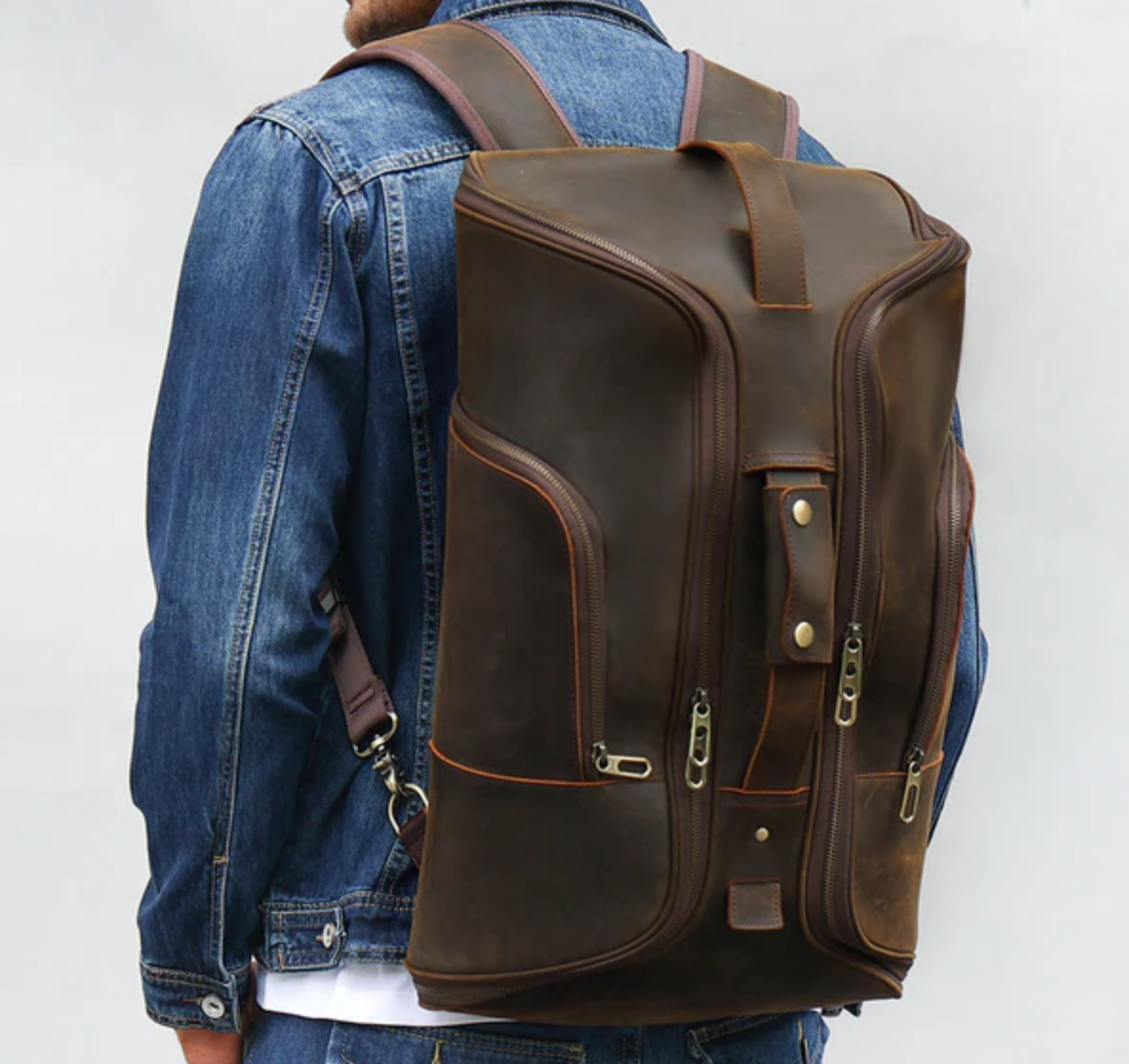 Leather Backpack for Men Full Grain Leather Travel Backpack Handmade Leather 15.6 inches Laptop Backpack Gift For Him