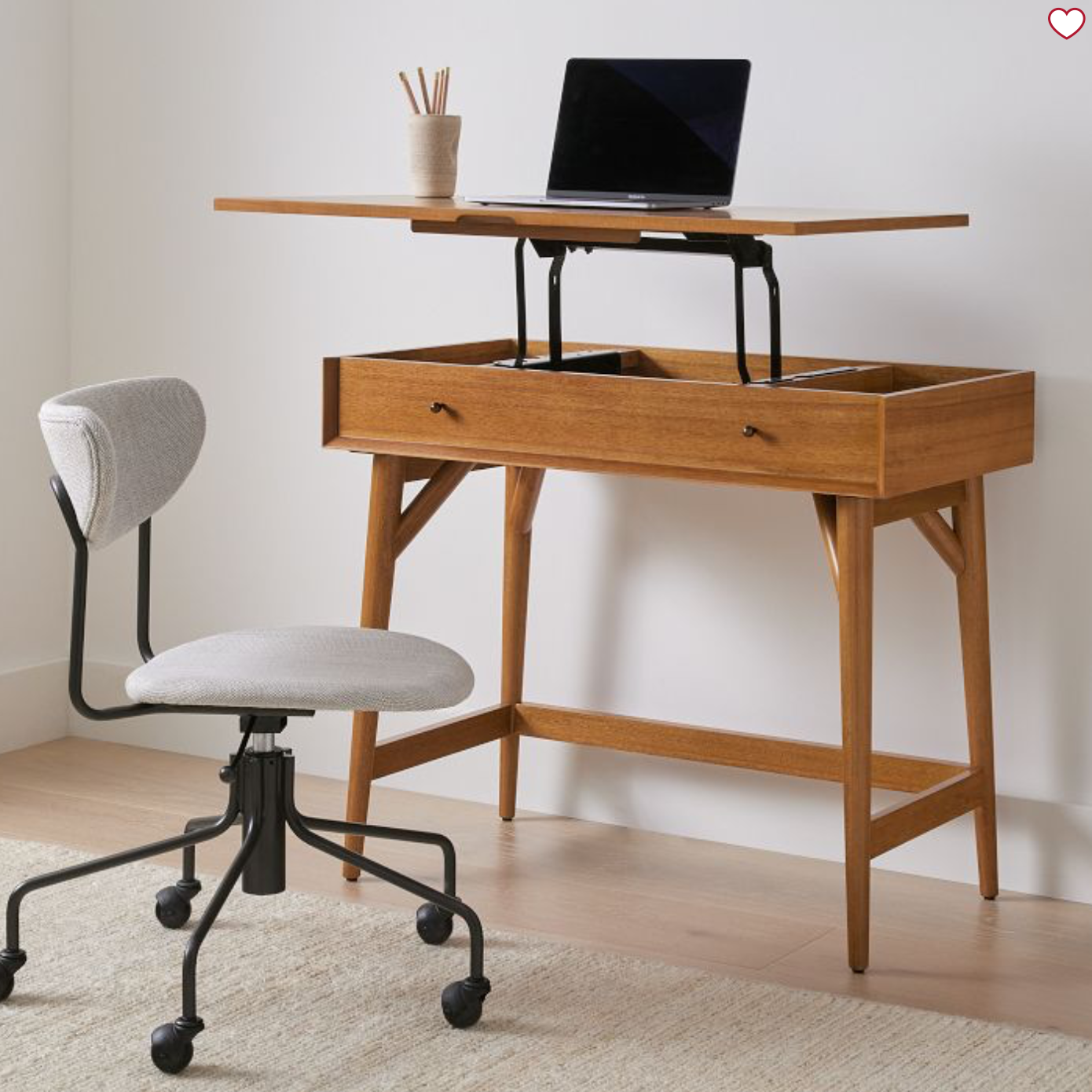 Mid-Century Adjustable Desk (36") | West Elm