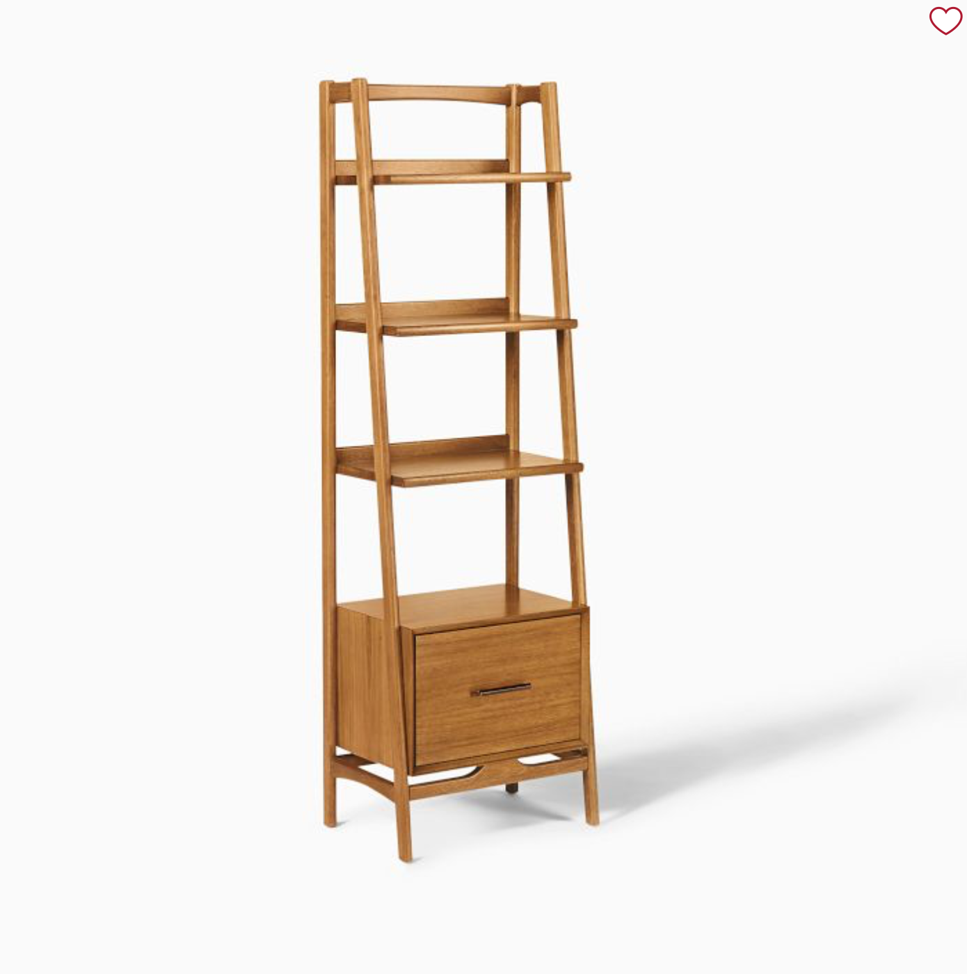 Mid-Century Bookshelf w/ Drawer (22") | West Elm
