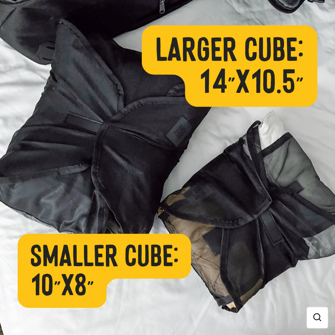 Zipperless Packing Cubes (2-Pack, 1 Medium & 1 Large)