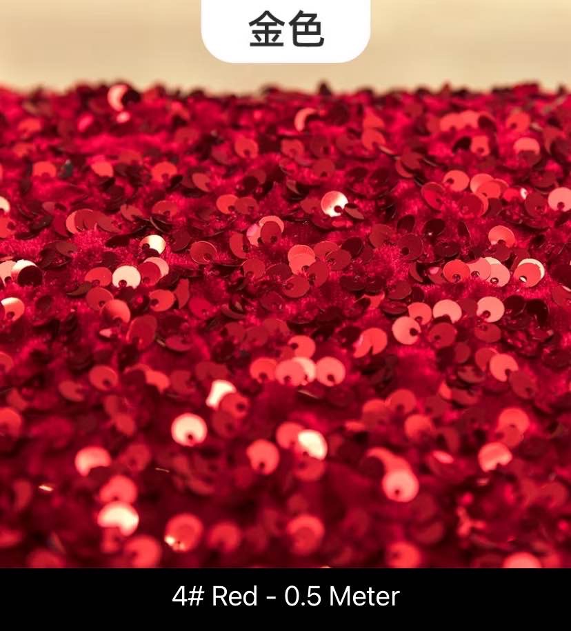 Aggie - Glitter Fabric (red, 1 yard)