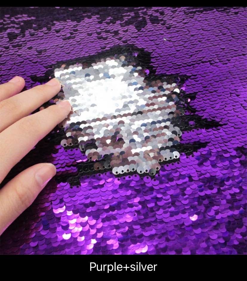 Aggie - Magic Sequin Fabric (purple-silver)