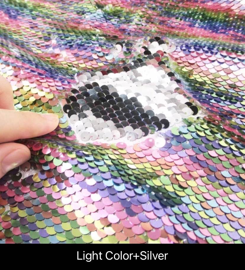 Aggie - Magic Sequin Fabric (light color-silver)