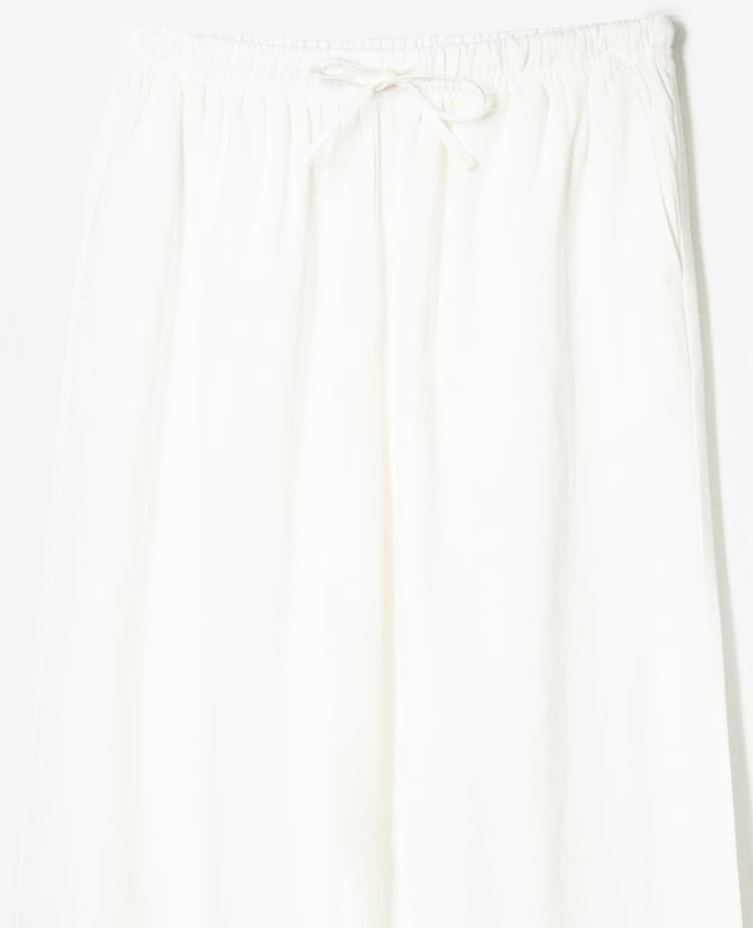 Bershka white linen trousers