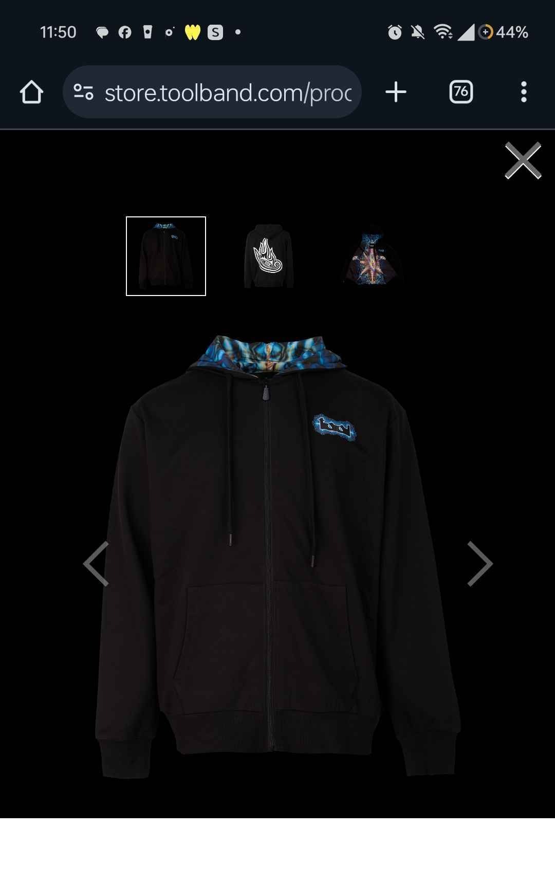 blue nerve ending hoodie
