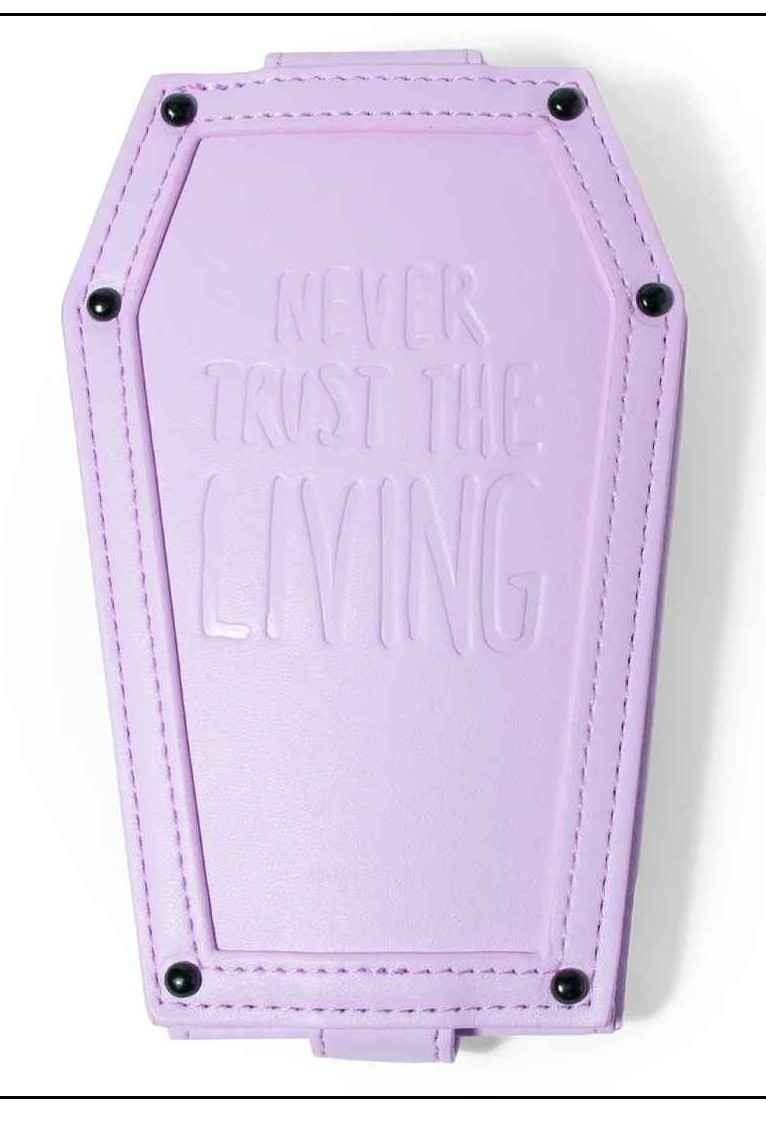 Never Trust Purple Coffin Cardholder Wallet