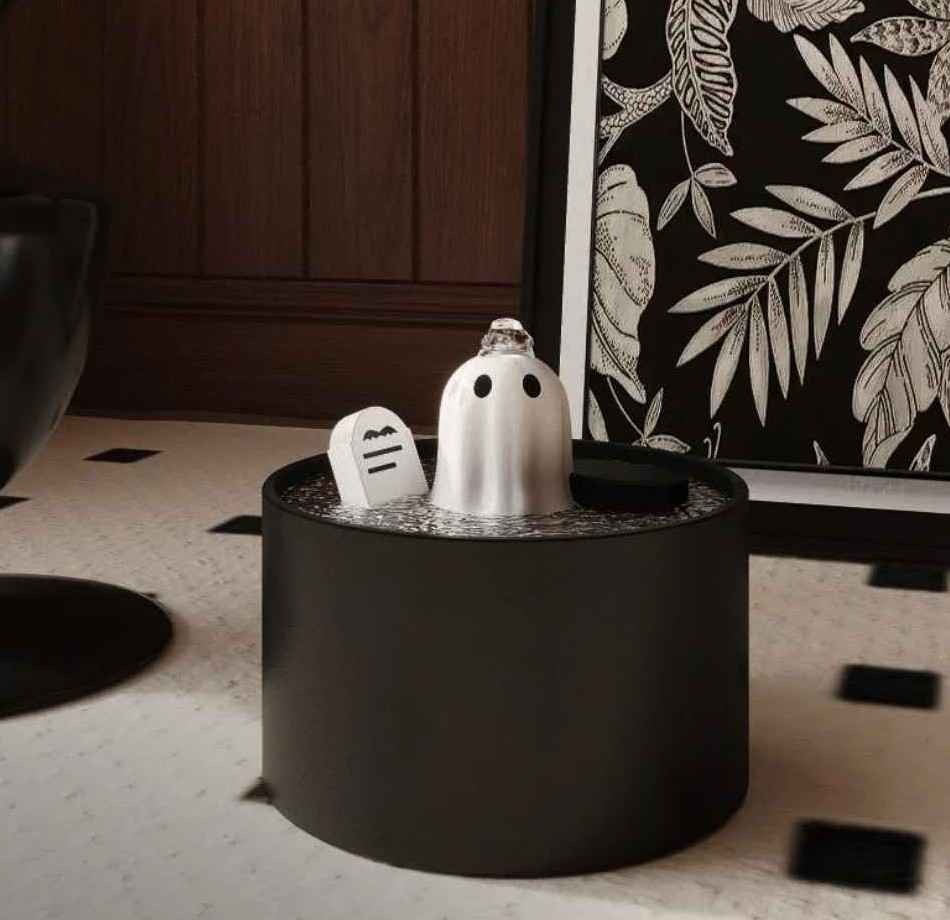 50oz/1.5L Ghost Drinking Fountain-Elevate Your Cat's Hydration