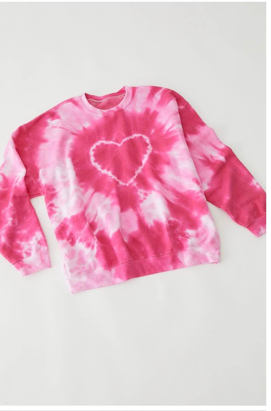 Urban Renewal Remade Heart Tie-Dye Crew Neck Sweatshirt