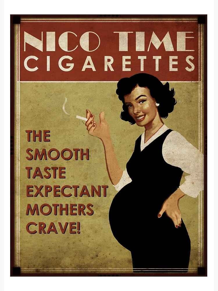 Pregnant Smoking Ad Art Board Print