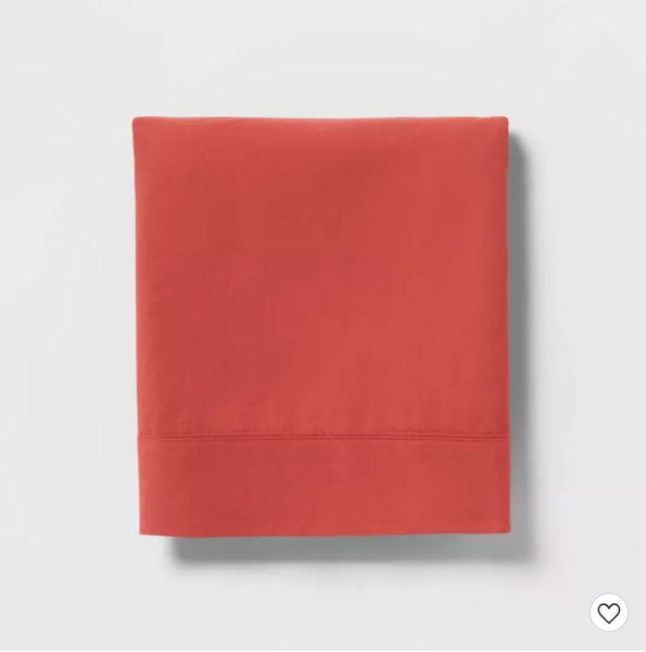 Ultra Soft Flat Sheet (Queen) Red Orange 300 Thread Count - Threshold™