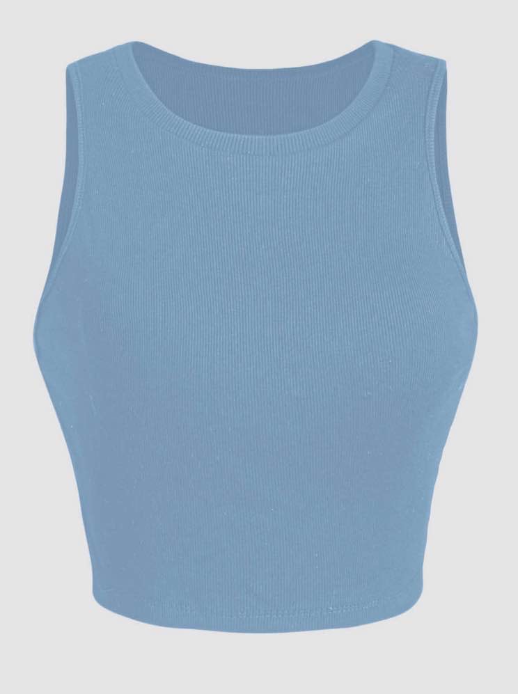 Solid Crop Tank Top