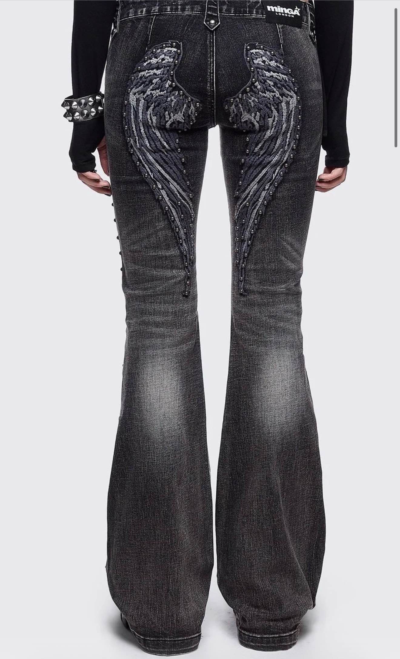 HOLY DAMAGE FLARED JEANS