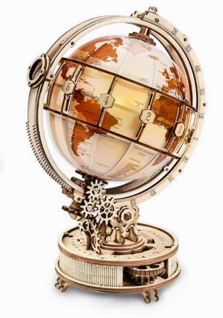 ROKR Luminous Globe 3D Wooden Puzzle ST003