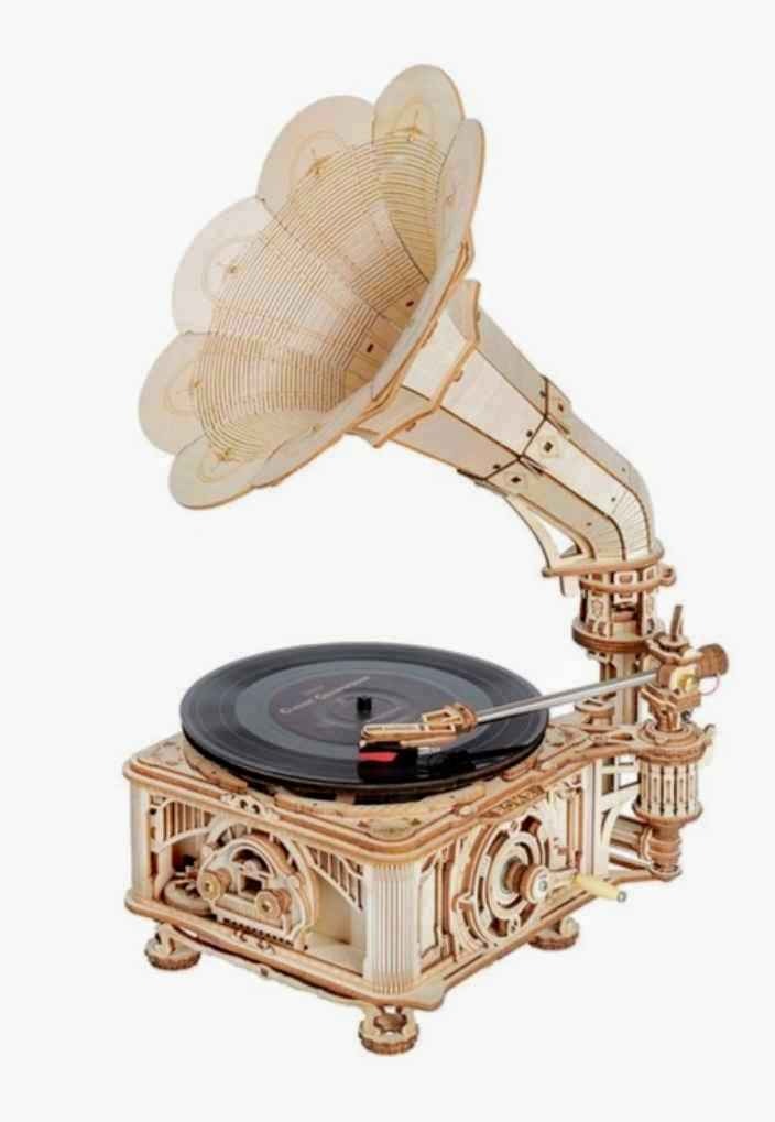 ROKR Classic Gramophone 3D Wooden Puzzle LKB01D (Electric Version)