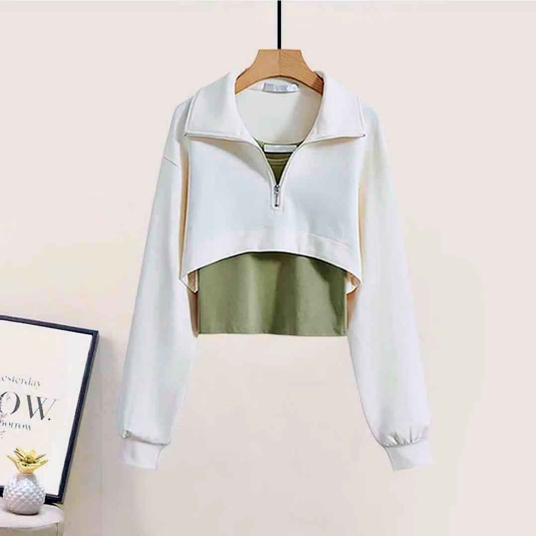 Zipper Lapel T-Shirt Vest Pockets