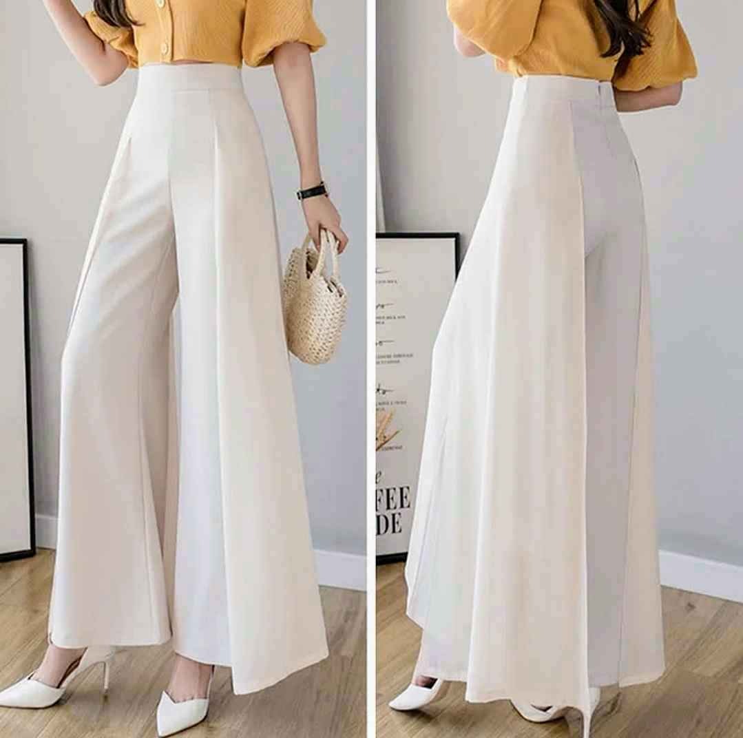 Chiffon Split High Waist Wide Leg Palazzo Pants
