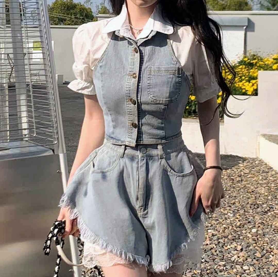 Halter Denim Vest