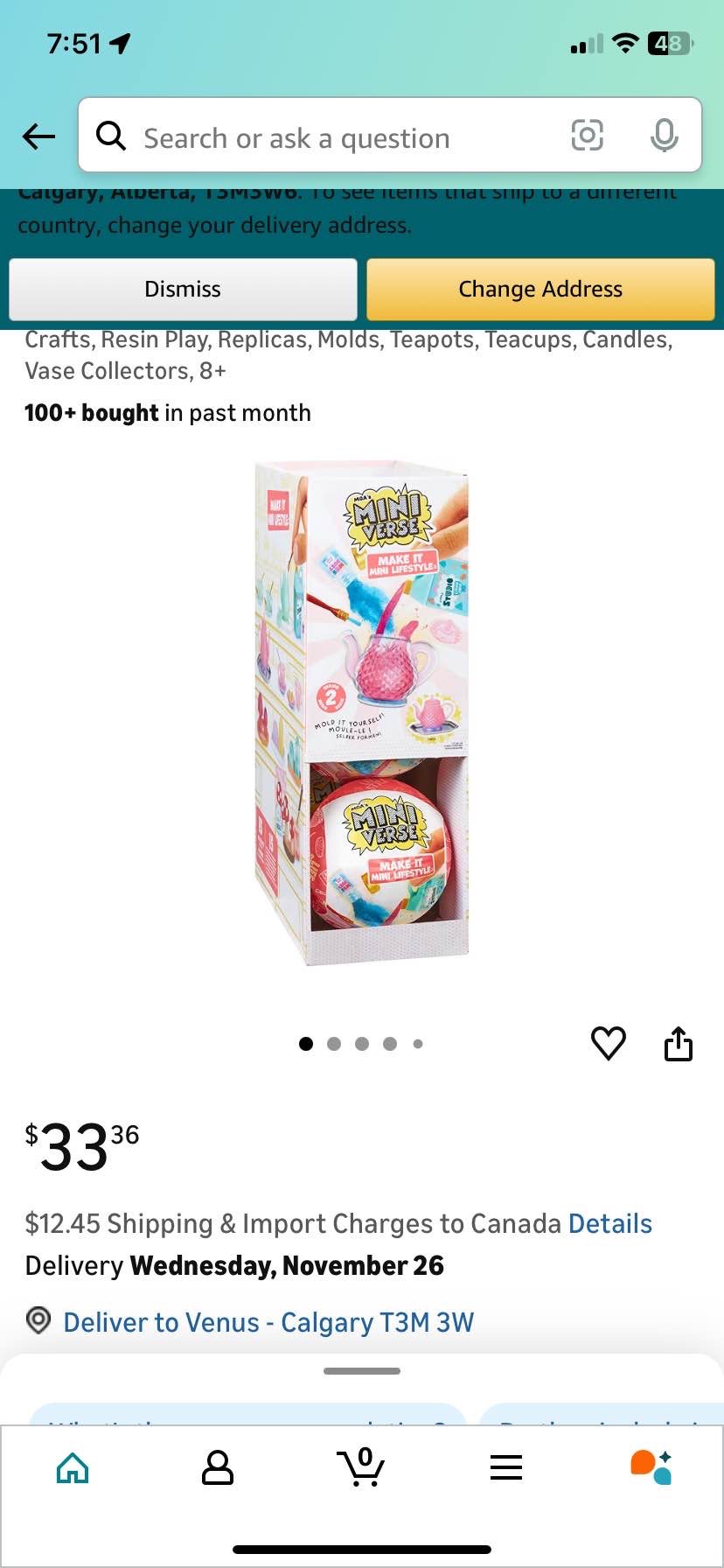 Make It Mini Lifestyle Series 2 Party Pack (6 Pack) Mini Collectibles MGA's Miniverse, Mystery Blind Packaging, DIY, Crafts, Resin Play, Replicas, Molds, Teapots, Teacups, Candles, Vase Collectors, 8+