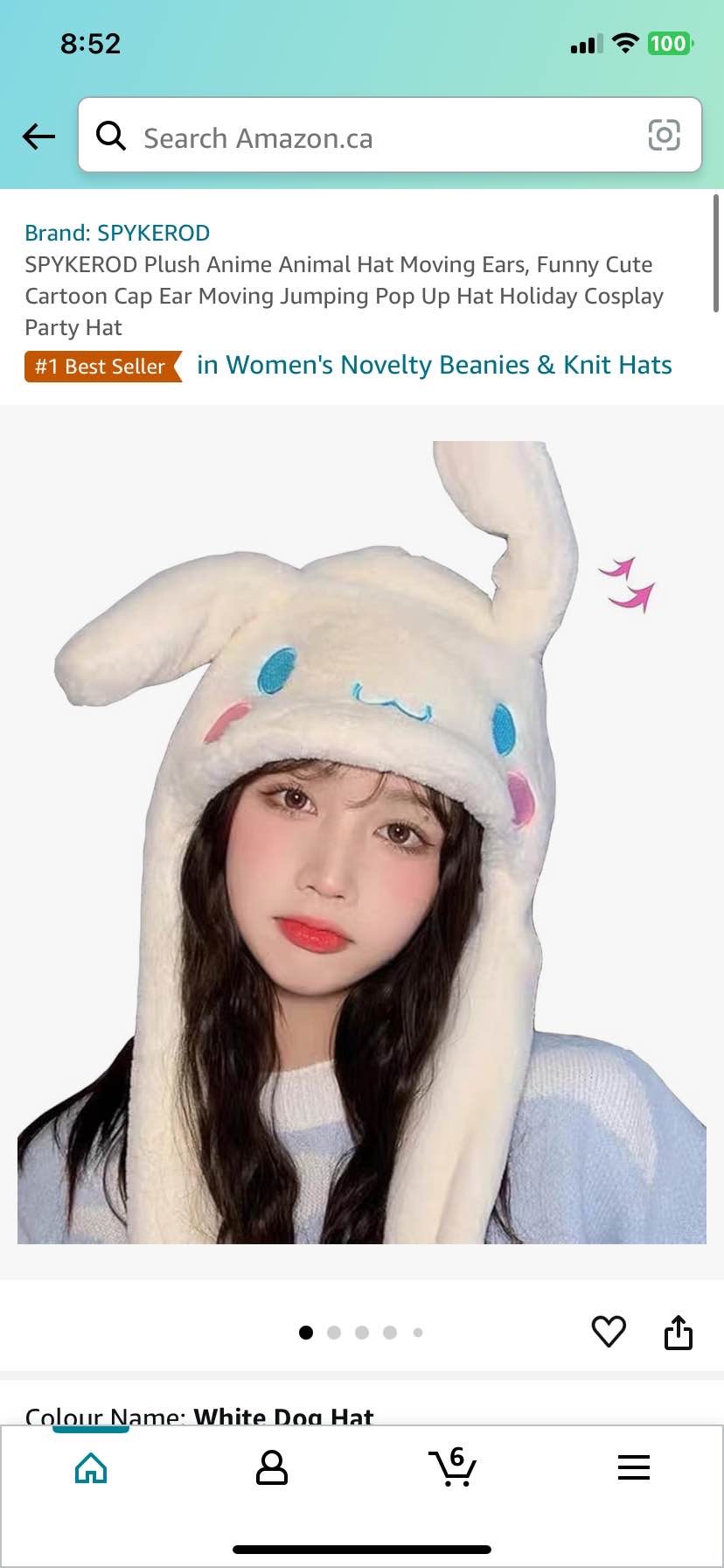 Plush Anime Animal Hat Moving Ears, Funny Cute Cartoon Cap for Adults Ear Moving Jumping Pop Up Hat (Black Anime Hat), Hats - Amazon Canada