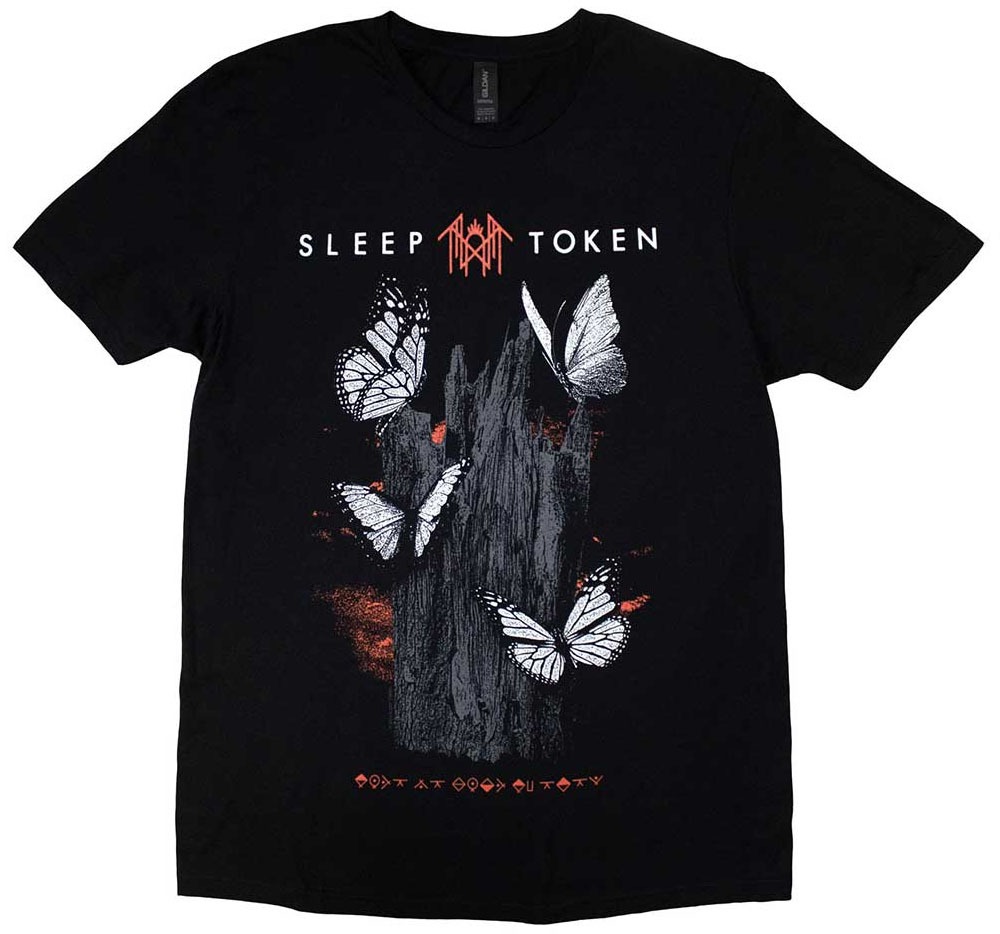 Sleep Token Butterflies Band Logo T Shirt, Black