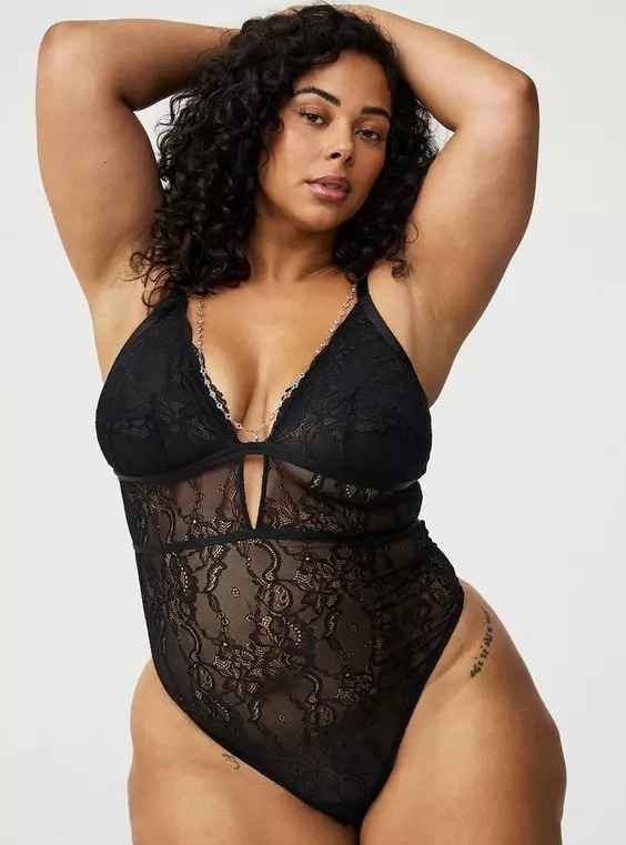 6X Black Bodysuit