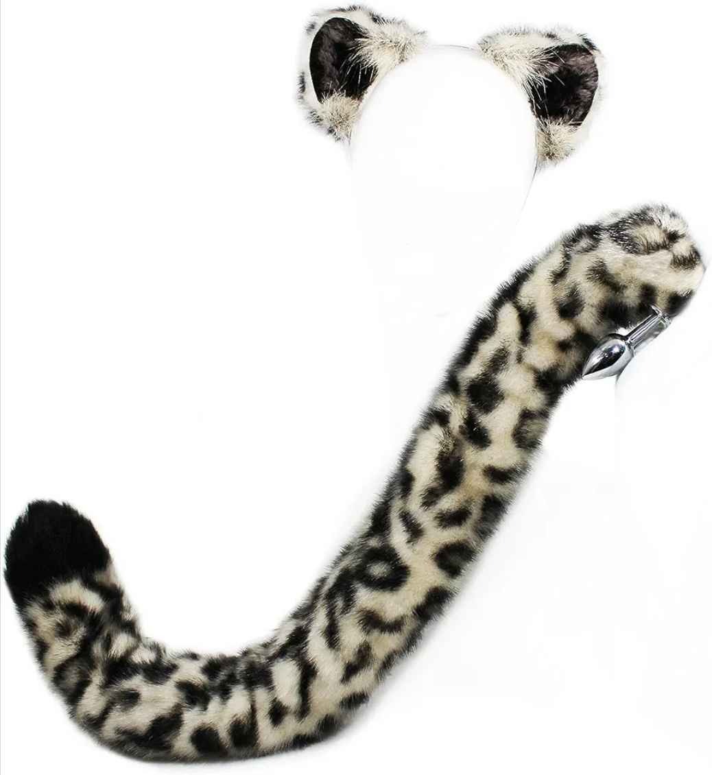 Snow Leopard Butt Plug Tail & Ears