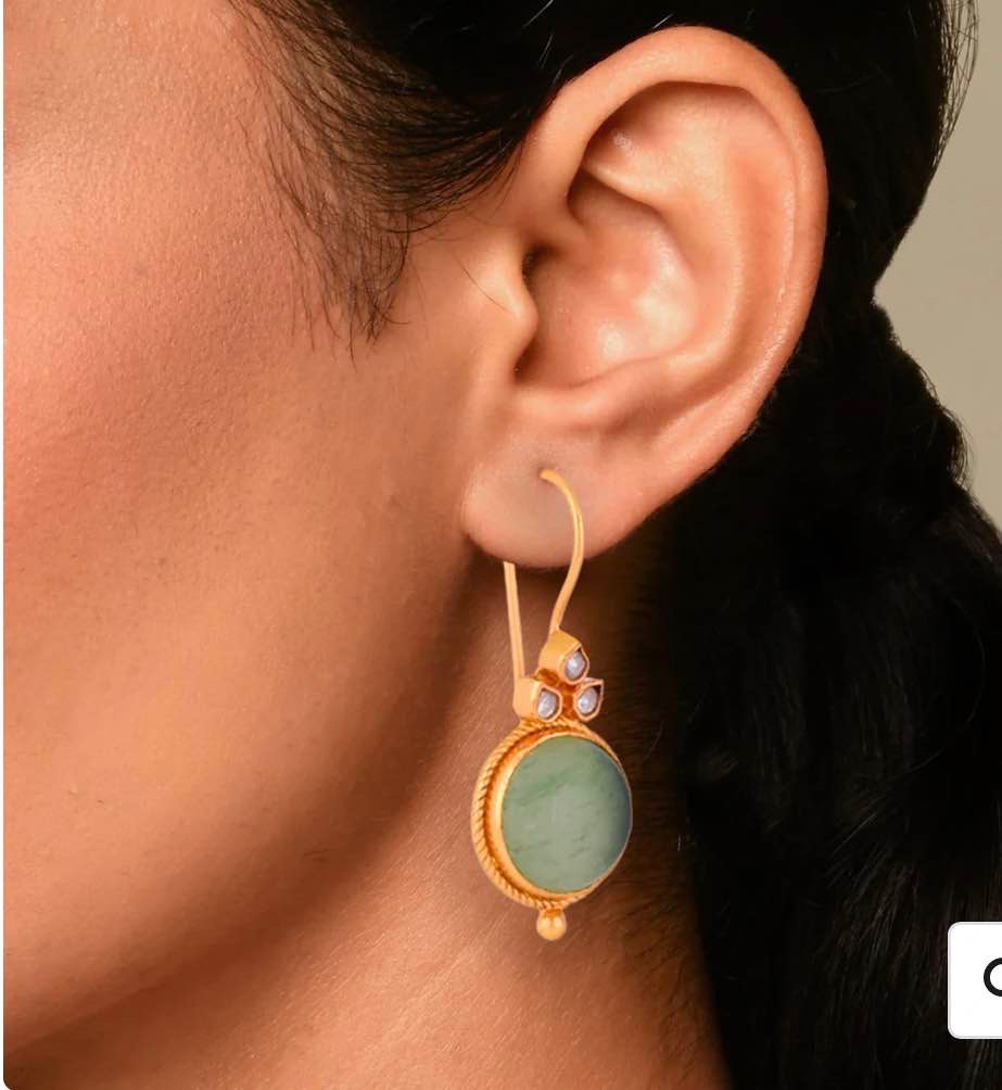 Megha Earrings Sage Green