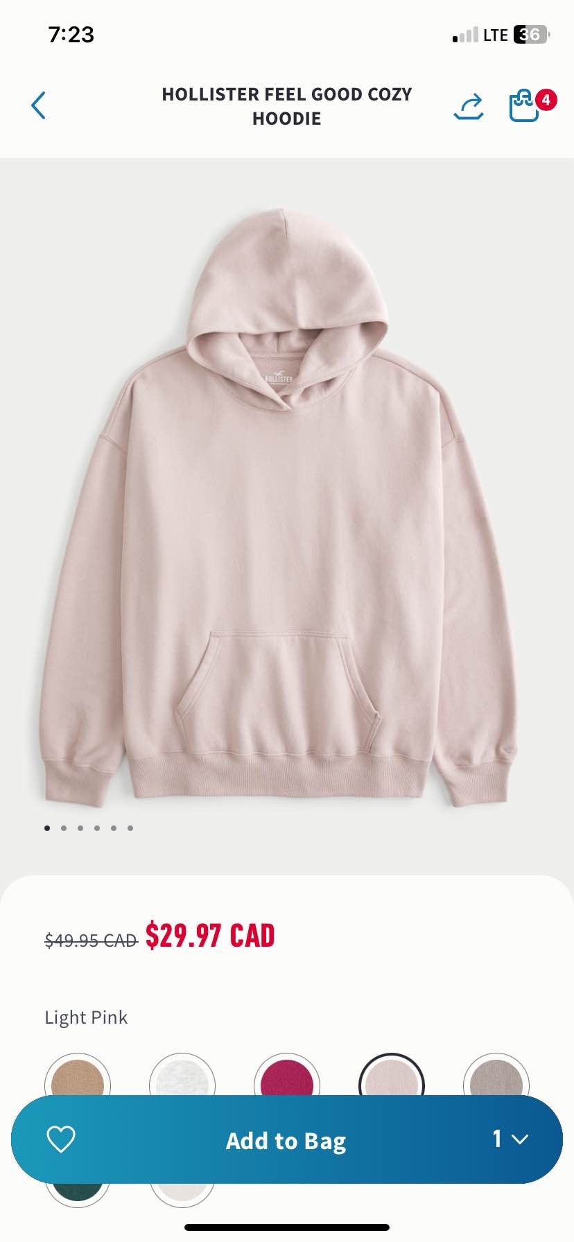 HOLLISTER FEEL GOOD COZY HOODIE
