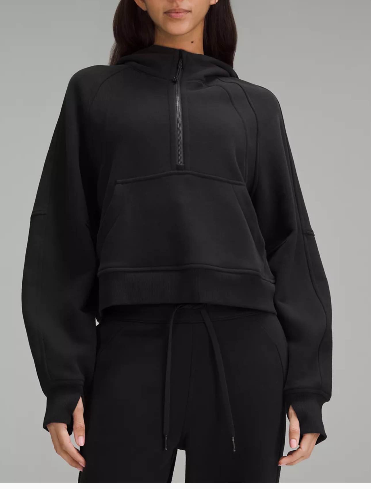Scuba Oversized Half-Zip Hoodie