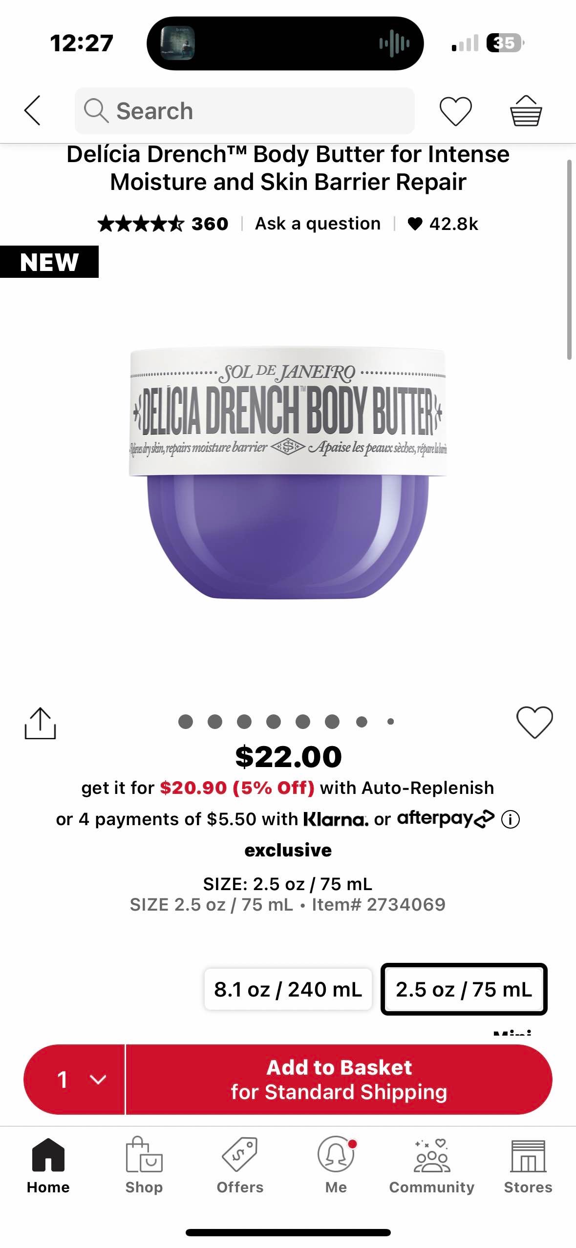 Delícia Drench™ Body Butter for Intense Moisture and Skin Barrier Repair