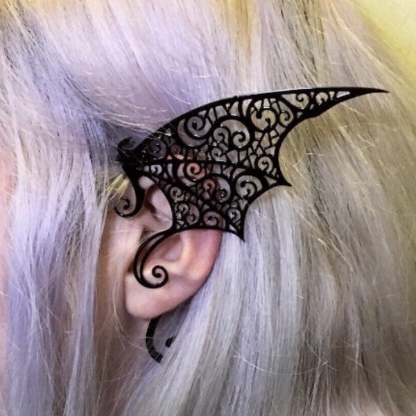 Filigree Ear Cuff (Vampire, Black, Both)