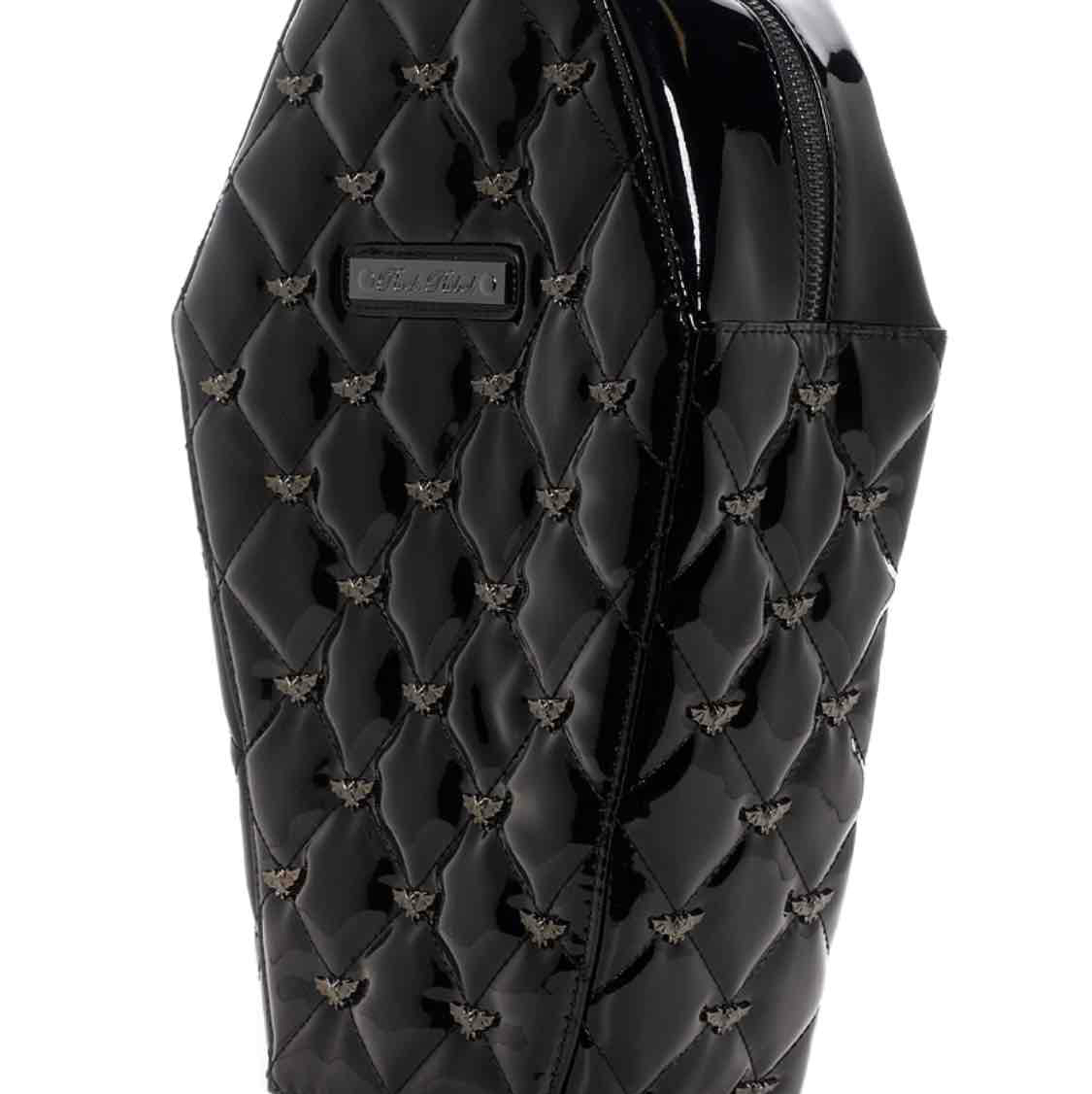 ROCK REBEL MINA BAT QUILTED COFFIN BACKPACK BLK