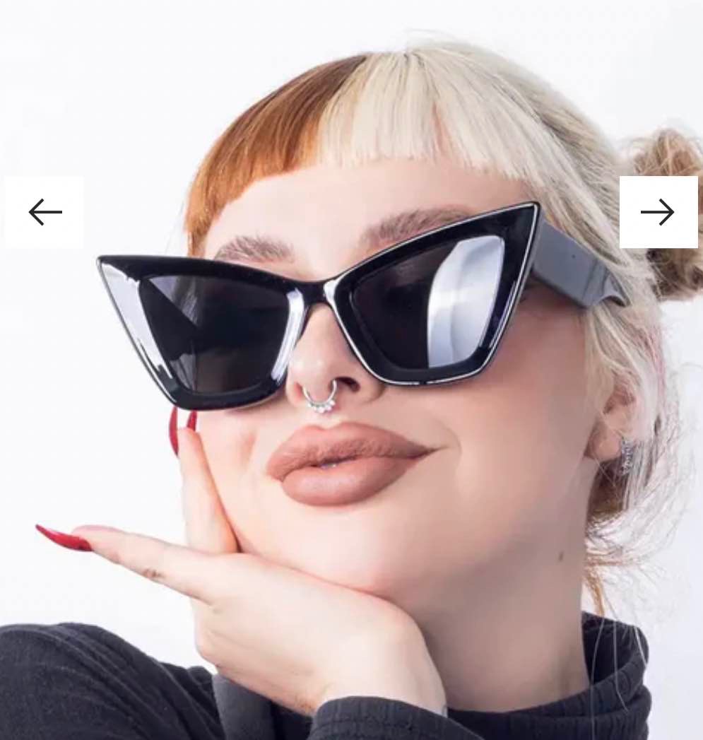 On Point Black Cats Eye Sunglasses