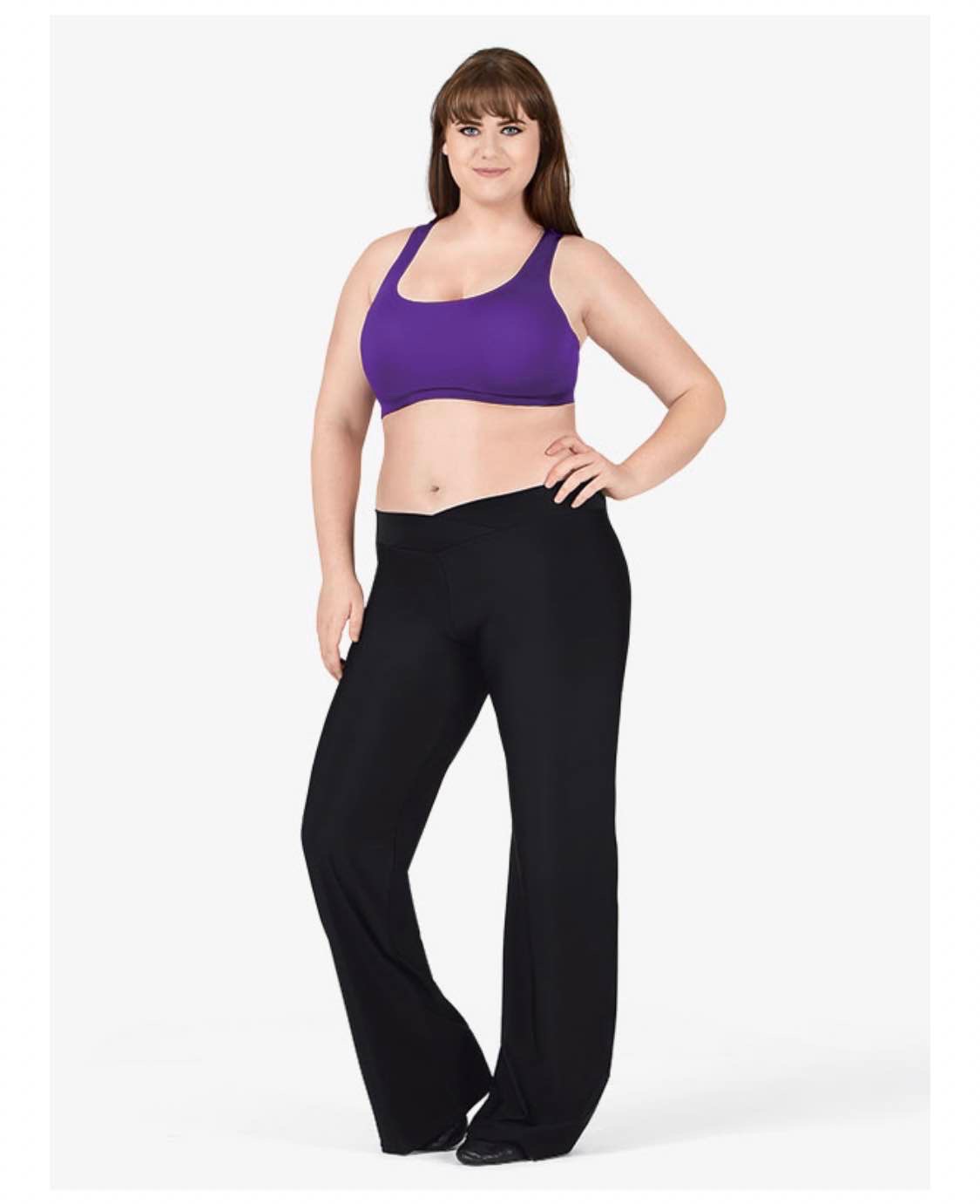 Womens Plus Size V-Front Boot Cut Pants