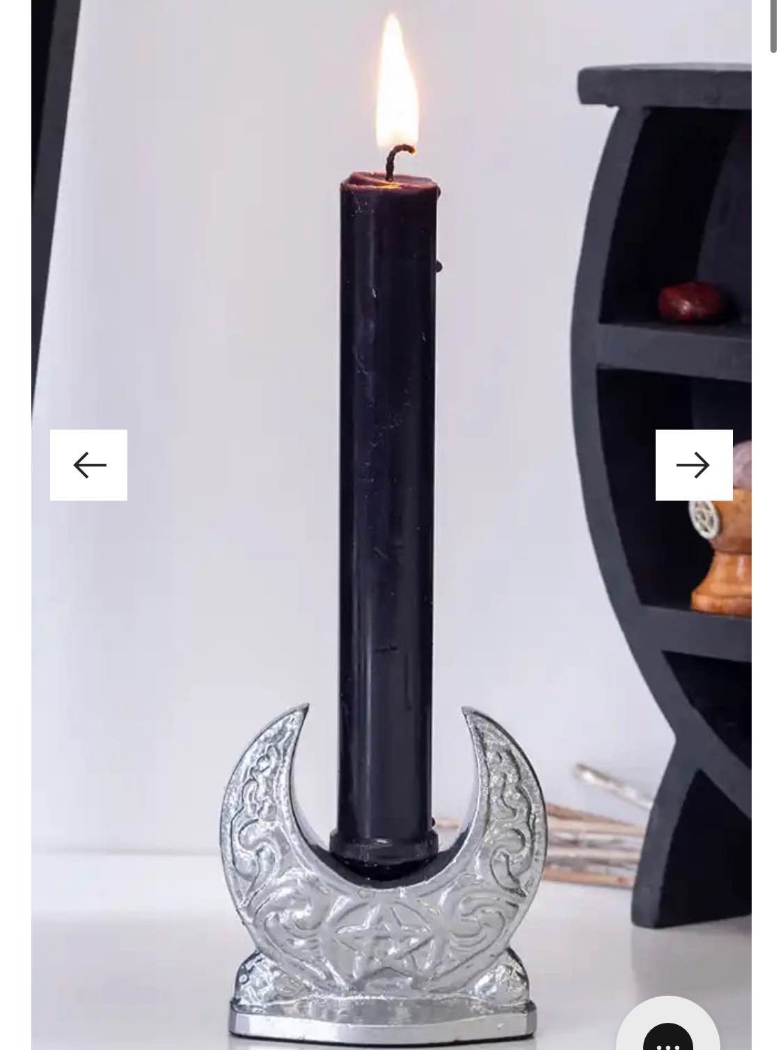 Crescent Moon Candle Holder | Silver