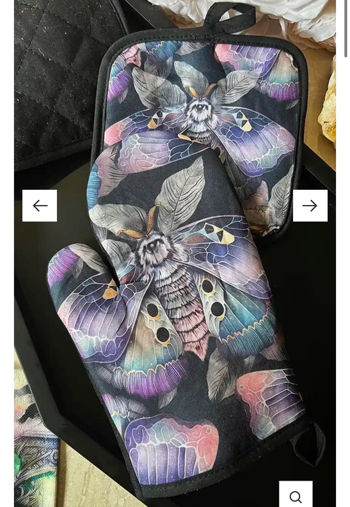 Dark Garden Oven Mitt Set