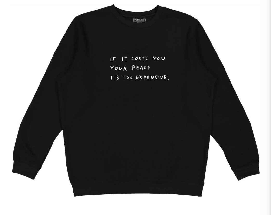Cost Of Peace Crewneck (Supports Palestine)